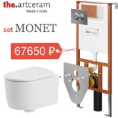  Комплект унитаз подвесной Artceram Monet MNV001 + система инсталляции Artceram 700.101