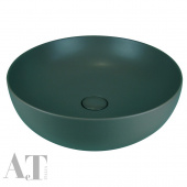 Раковина накладная круглая 50 cm AeT Elite Round L601T0R0V0143 цвет зелёный матовый