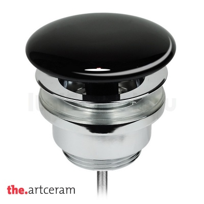 Донный клапан для раковины универсальный Artceram ACA038 03  Чёрный глянец