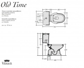 Унитаз Vitruvit Old time выпуск в пол в комплекте с бачком крышкой и механизмом слива