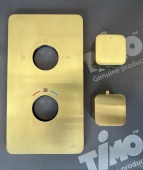 Душевая система встроенная с термостатом Timo Petruma (SX-5059/17SM) золото матовое