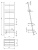 Лестница-стелаж с полками Knief 0600-201-01, цвет белый матовый