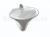 Раковина подвесная или накладная 65 Hatria Sculture Y0LZ01  65х57.5 см, цвет белый