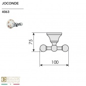 Крючок Bellosta Joconde 01-4063 хром/керамика