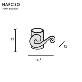 Стакан настенный Eurolegno Narciso U0909006 золото матовое Уценка