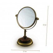 Зеркало оптическое настольное Eurolegno Old Line орех-бронза