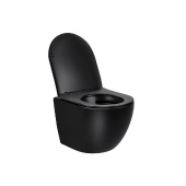 Унитаз подвесной Vincea Globo VT1-14SMB безободковый, цвет матовый черный, ультратонкое сиденье soft-close