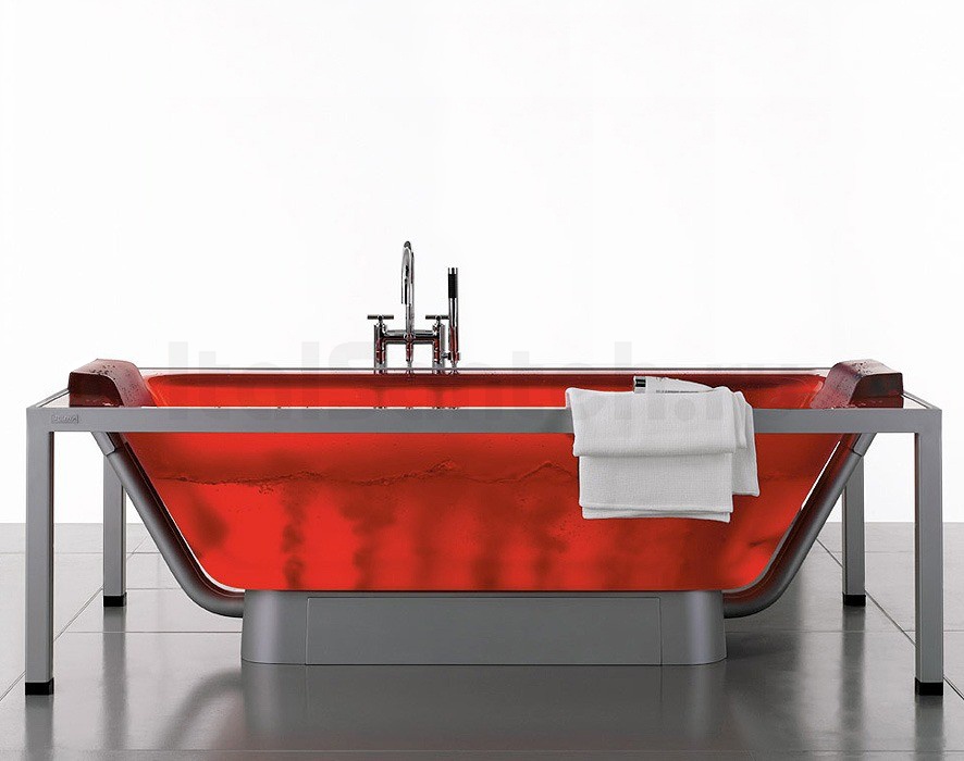 Ванна прямоугольная 192x92 Albatros Rossovivo цвет красный полупрозрачный