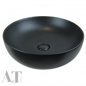Раковина накладная круглая 50 cm AeT Elite Round L601T0R0V0105 цвет черный матовый
