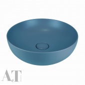 Раковина накладная круглая 45 cm AeT Elite Round L615 цвет голубой матовый