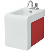 Биде напольное приставное La Fontana ArtCeram LFB004 цвет бело-красный