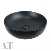 Раковина накладная круглая 45 cm AeT Elite Round L615 цвет черный матовый