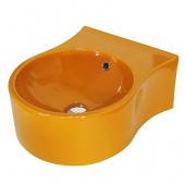 Раковина подвесная 40 см без отверстия для смесителя Nic Design Pixel Оранжевая