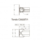 Встраиваемая часть для настенного смесителя Nicolazzi Tondo C5523T/1