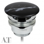 Донный клапан свободного слива для раковины AeT цвет черный матовый с эффектом мрамора A037VX483