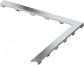 Декоративная панель TECEdrainline "steel II" нержавеющая сталь, глянец, для углового душевого канала 90°, 900 х 900 610982