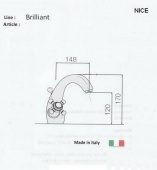 Смеситель для раковины Nice Brilliant бронза/Swarovski N-1960-15B