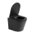 Унитаз подвесной Vincea Piatti VT1-11SMB, цвет черный матовый, ультратонкое soft-close сиденье