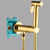 Гигиенический душ с прогрессивным смесителем скрытого монтажа AGATA AL-877-08  золото