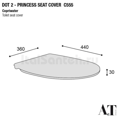 Крышка-сиденье для унитаза c микролифтом AeT Dot 2.0 C555R116 цвет серый матовый