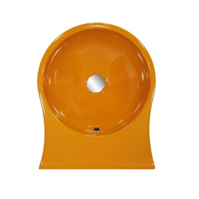 Раковина подвесная 40 см без отверстия для смесителя Nic Design Pixel Оранжевая