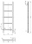 Лестница-стелаж без полок Knief 0600-200-03, цвет черный матовый