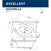 Ванна EXCELLENT Aquarella 170x110 (прав.)