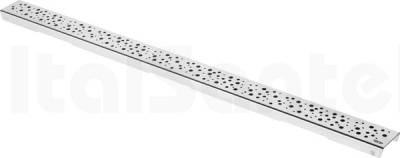 Декоративная решетка TECEdrainline "drops", нержавеющая сталь, глянец  для душевого канала, прямая 1500 601530