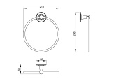Полотенцедержатель кольцо Timo Nelson (150050/00)