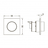 Пневматическая дистанционная пластиковая панель смыва унитаза TECEflushpoint 9240984, для одинарной системы смыва, квадратная, белая 9240984 