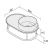 Раковина 50х30 cm AeT Combo Curvy L503T0RSV0130 левое расположение, цвет grigio tortora