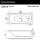 Ванна WHITECROSS Layla 170x75 акрил