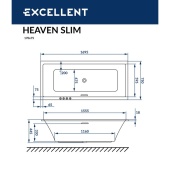 Ванна EXCELLENT Heaven Slim 170x75