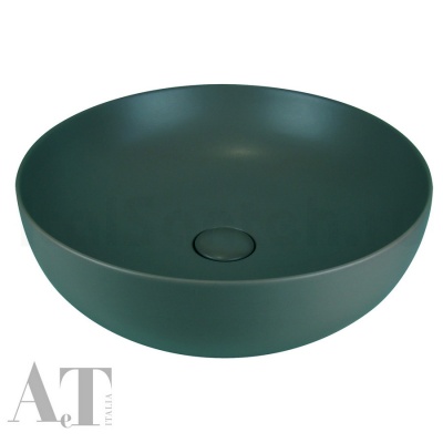 Раковина накладная круглая 50 cm AeT Elite Round L601T0R0V0143 цвет зелёный матовый