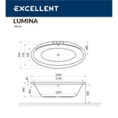 Ванна EXCELLENT Lumina 190x95