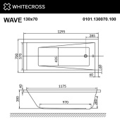 Ванна WHITECROSS Wave 130x70 акрил