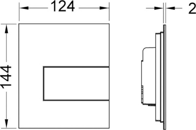 Металлическая панель смыва TECEsquare с картриджем для писсуара 9242811