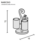 Подставка настольная с дозатором для жидкого мыла и стаканами Eurolegno Narciso EU0909000 хром