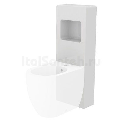 UNICO панель для биде с полочкой для аксессуаров Kerasan Flo 248201, цвет белый