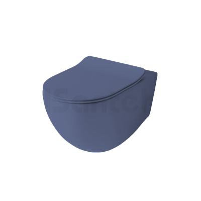 Унитаз подвесной безободковый ArtCeram File 2.0 FLV004 16 00,цвет blu zaffiro