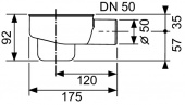 Сифон TECEdrainline «стандартный» DN 50 боковой слив 650001