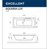 Ванна EXCELLENT Aquaria Lux Slim 180x80