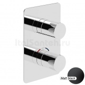 Душевой комплект на 3 потребителя с термостатом Giulini Futuro 8277-25XNO черный матовый