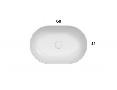 Раковина накладная 60х41cm T-Edge Globo B6O60BI, цвет белый
