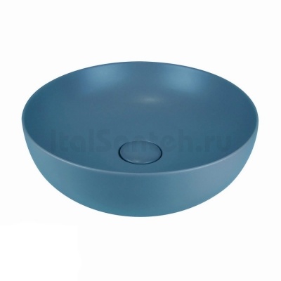 Раковина накладная круглая 50 cm AeT Elite Round L601T0R0V0140, цвет голубой матовый