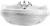 Раковина для пьедестала 1(3) отверстия под смеситель 55х46.5 см KERASAN Retro 104501 цвет белый