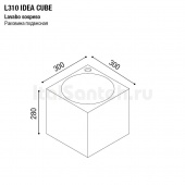 Раковина подвесная AeT Idea Cube 30х30см L310 белая с декором