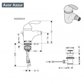 Смеситель для биде Hansgrohe Axor Azzur h34200520 хром