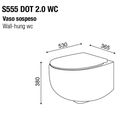 Унитаз подвесной AeT Dot 2.0 S555T0R0V6116 серый матовый