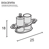 Дозатор для жидкого мыла со стаканом, настольный Eurolegno Dolcevita EU0419000 хром